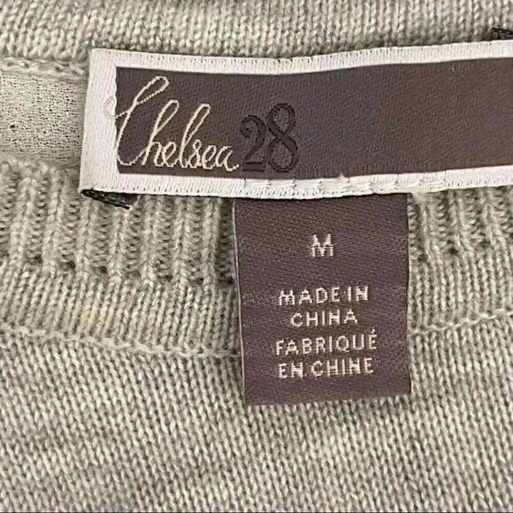 Nordstrom Chelsea 28 pleated hem sweater w/ split back Office Career SZ M #1400 - Picture 9 of 14